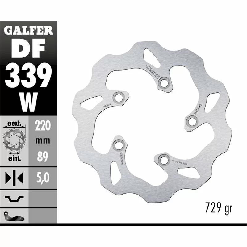 Galfer DF339W Bremsscheibe Wave Fixiert