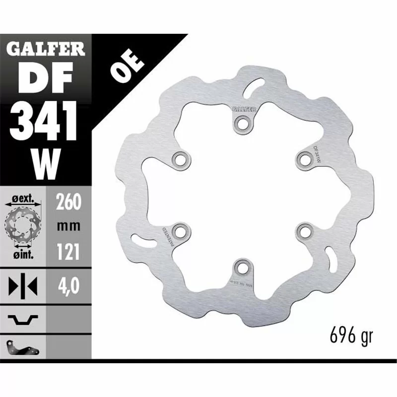 Galfer DF341W Brake Disco Wave Fixed