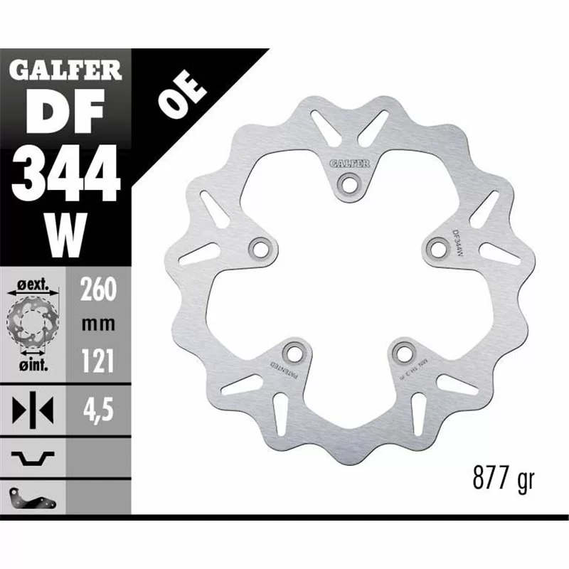 Galfer DF344W Bremsscheibe Wave Fixiert