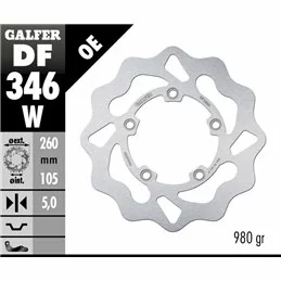 Galfer DF346W Brake Disco Wave Fixed