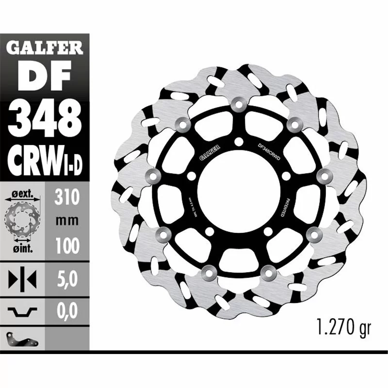 Galfer DF348CRWD Brake Disc Wave Floating