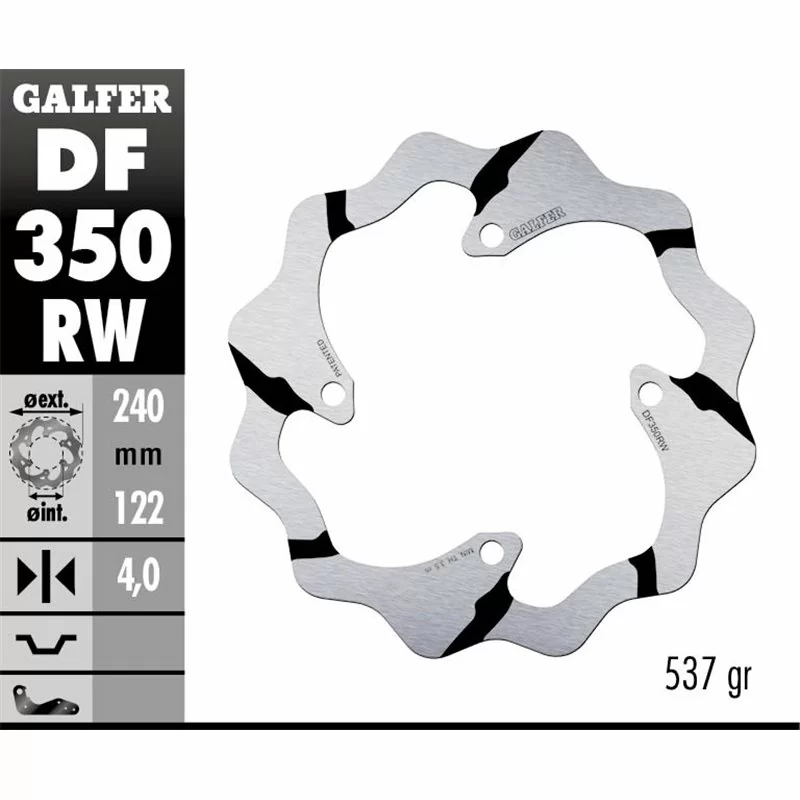 Galfer DF350RW Brake Disco Wave Fixed