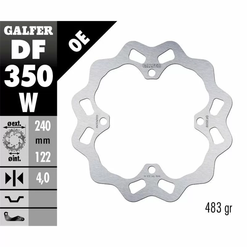 Galfer DF350W Bremsscheibe Wave Fixiert