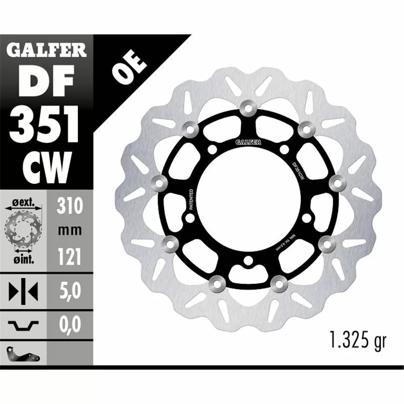 Galfer DF351CW Brake Disc Wave Floating