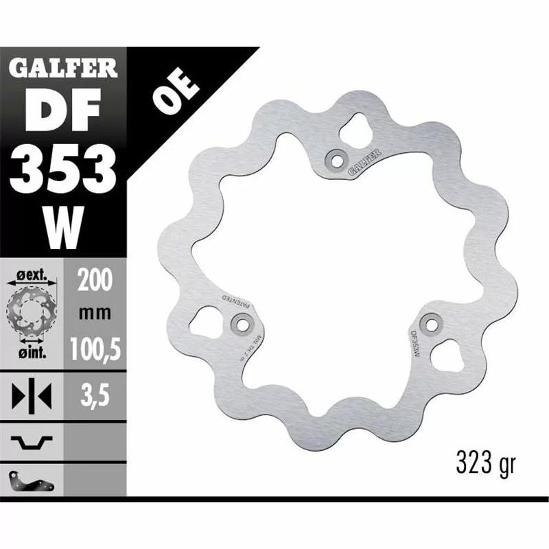 Galfer DF353W Brake Disco Wave Fixed