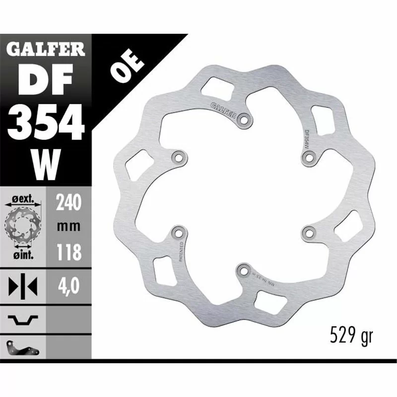 Galfer DF354W Brake Disco Wave Fixed