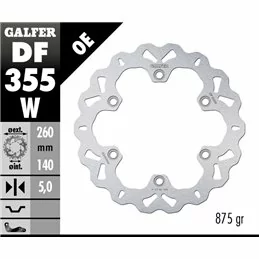 Galfer DF355W Disque De Frein Wave Fixe