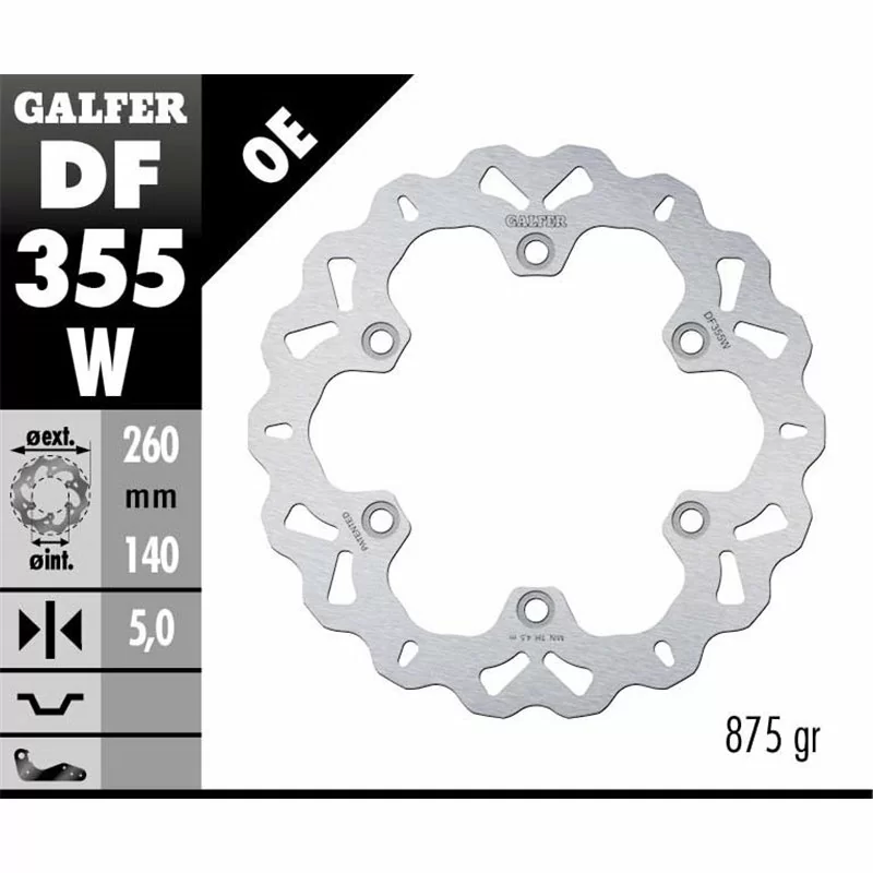 Galfer DF355W Brake Disco Wave Fixed