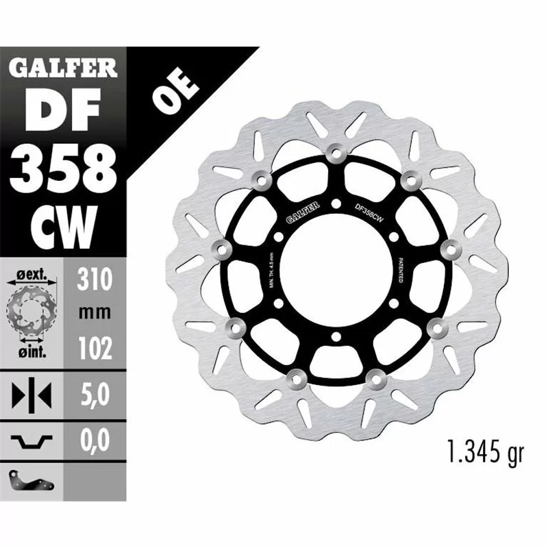 Galfer DF358CW Bremsscheibe Wave Schwimmend