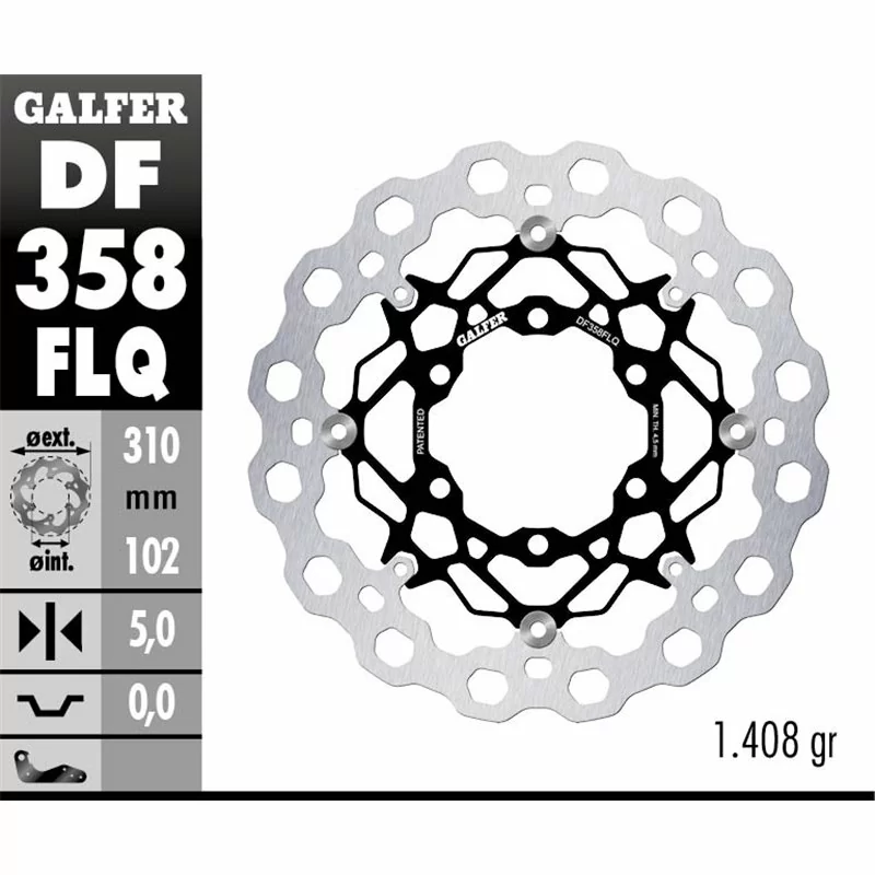 Galfer DF358FLQ Brake Disc Wave Floating