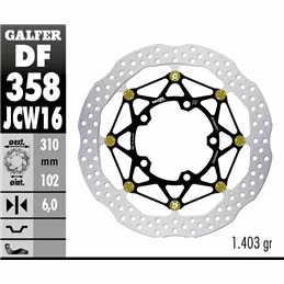 Galfer DF358JCW160G03 Brake Disc Wave Floatech