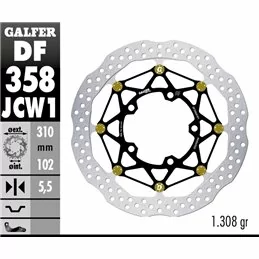 Galfer DF358JCW1G03 Brake Disc Wave Floatech