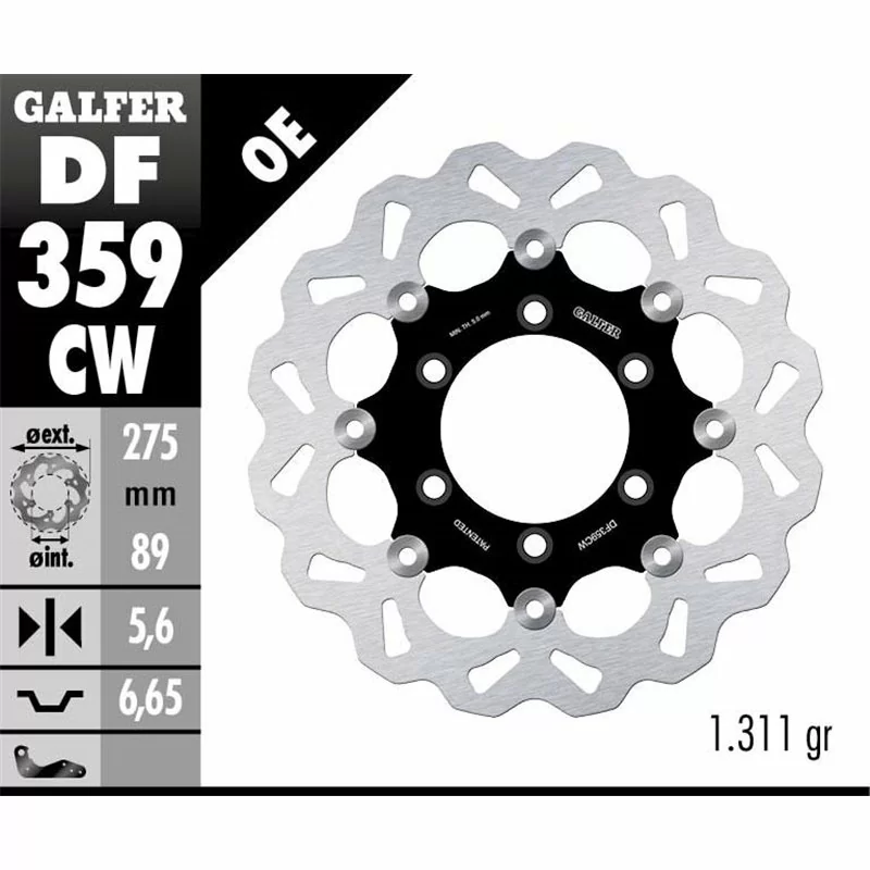 Galfer DF359CW Brake Disc Wave Floating