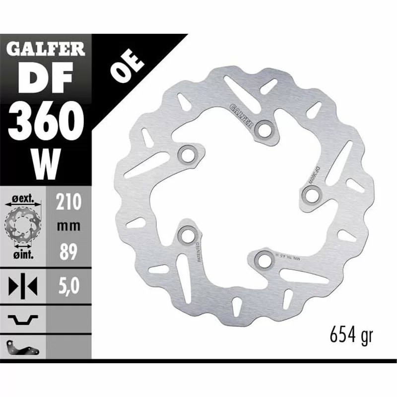 Galfer DF360W Brake Disco Wave Fixed