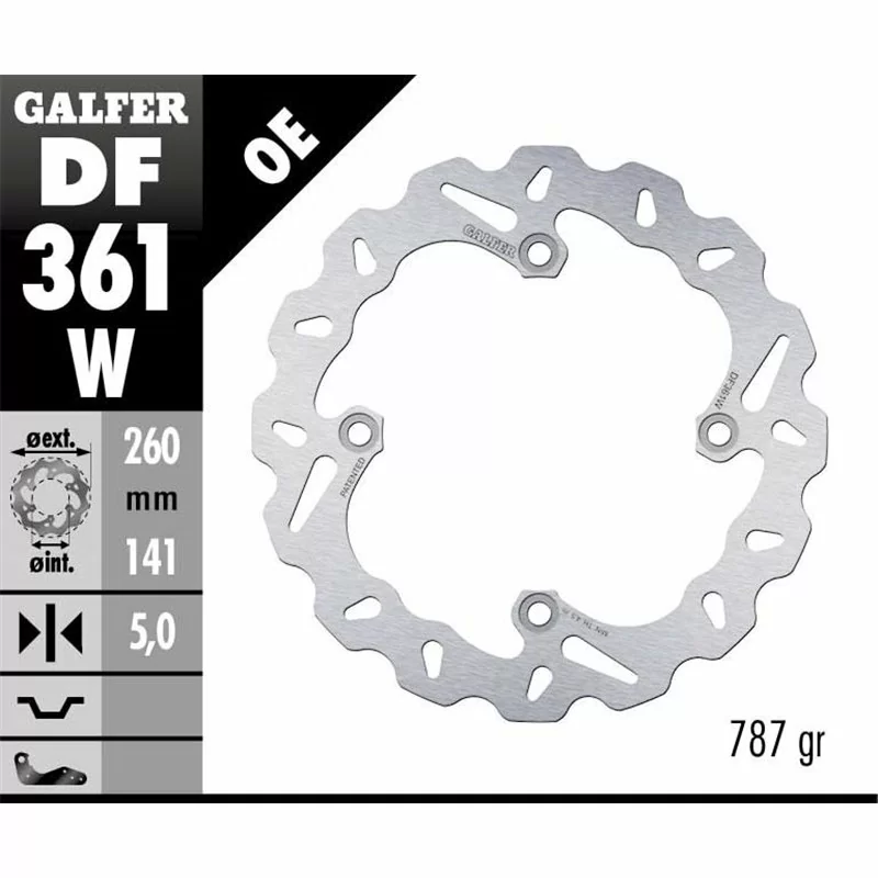 Galfer DF361W Bremsscheibe Wave Fixiert