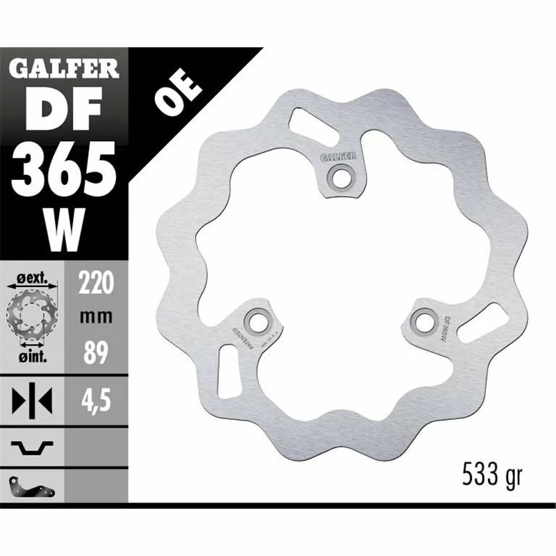 Galfer DF365W Bremsscheibe Wave Fixiert