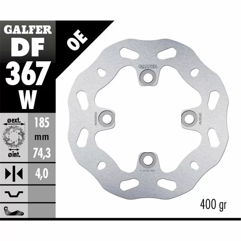 Galfer DF367W Brake Disco Wave Fixed