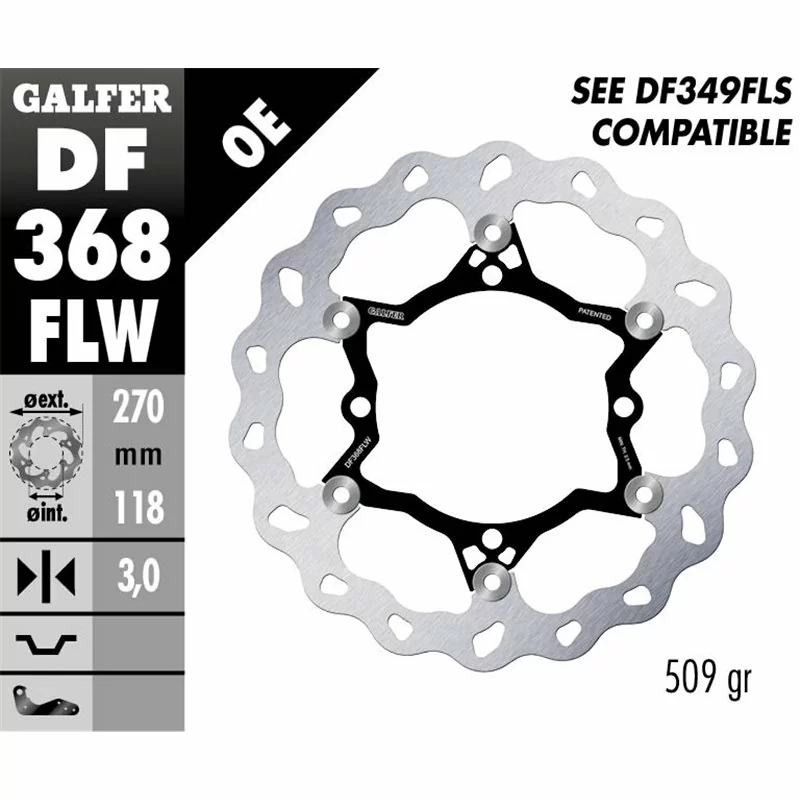 Galfer DF368FLW Brake Disc Wave Floating