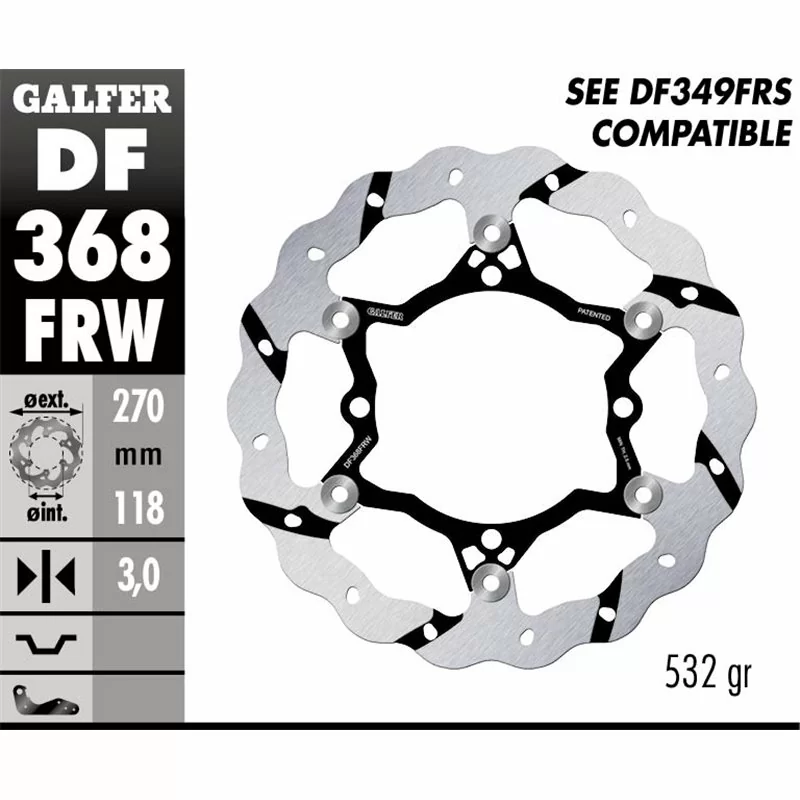 Galfer DF368FRW Disco de Freno Wave Flotante