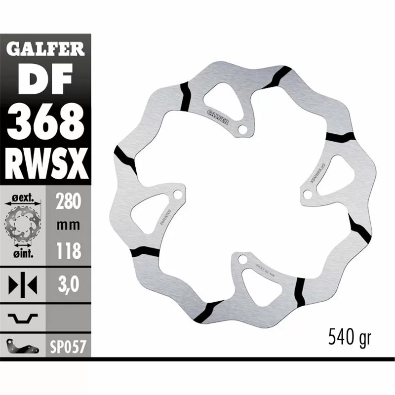 Galfer DF368RWSX Brake Disco Wave Fixed