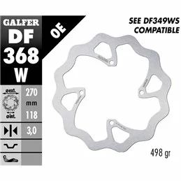 Galfer DF368W Brake Disco Wave Fixed