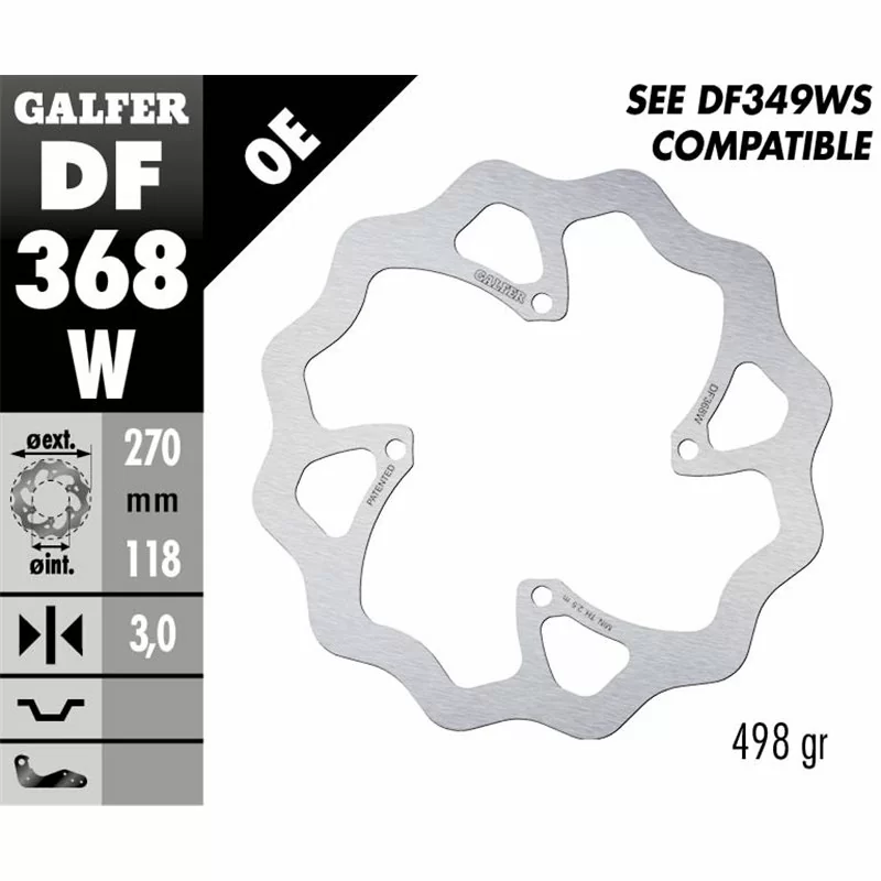 Galfer DF368W Disco Freno Wave Fisso