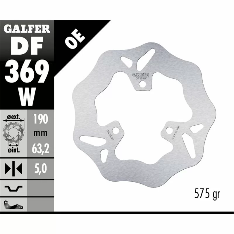 Galfer DF369W Brake Disco Wave Fixed