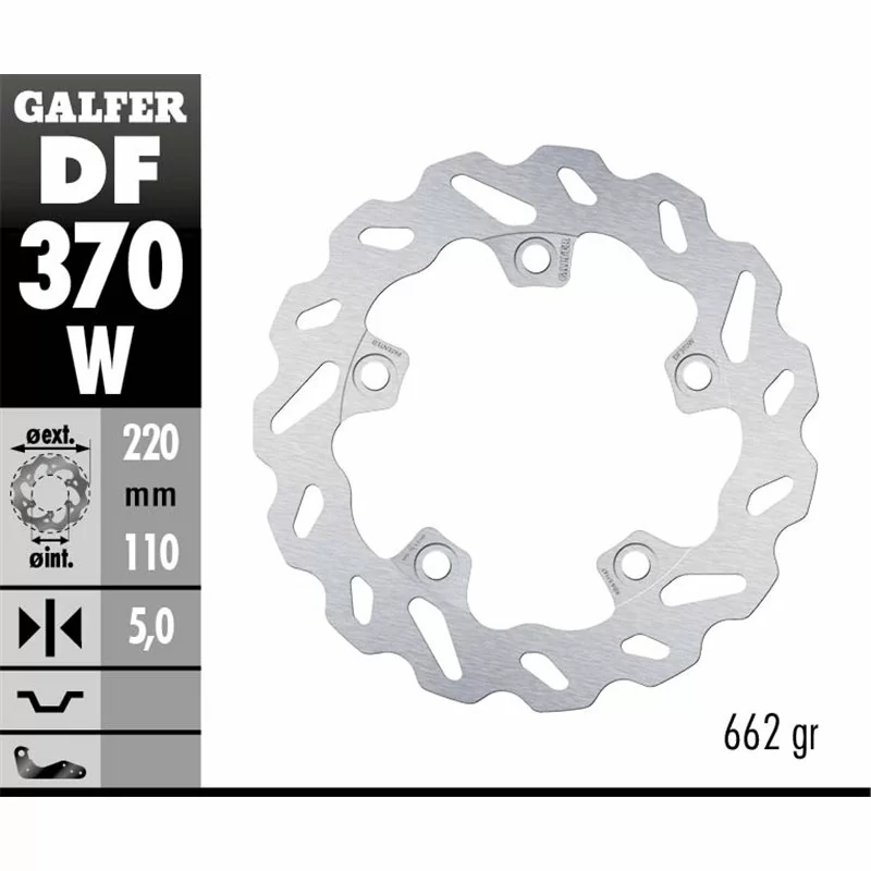 Galfer DF370W Brake Disco Wave Fixed