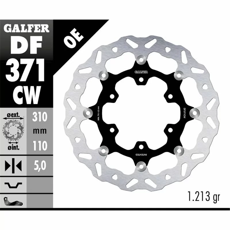 Galfer DF371CW Disco de Freno Wave Flotante