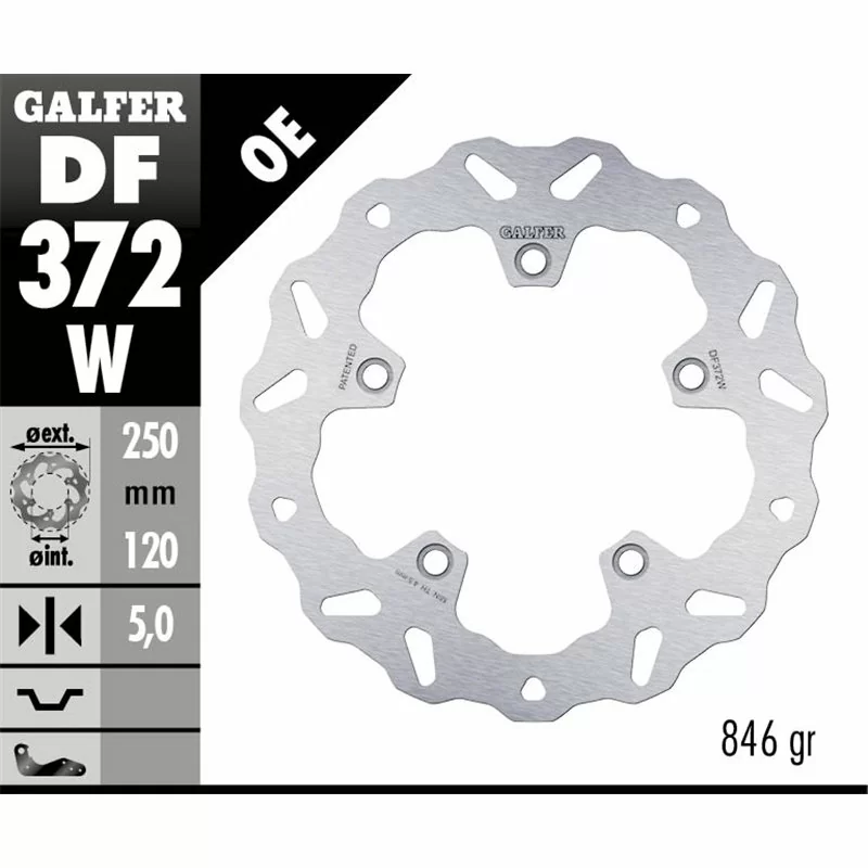 Galfer DF372W Brake Disco Wave Fixed