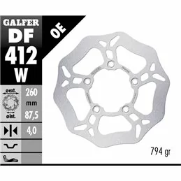 Galfer DF412W Brake Disco Wave Fixed