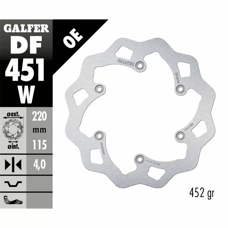 Galfer DF451W Brake Disco Wave Fixed