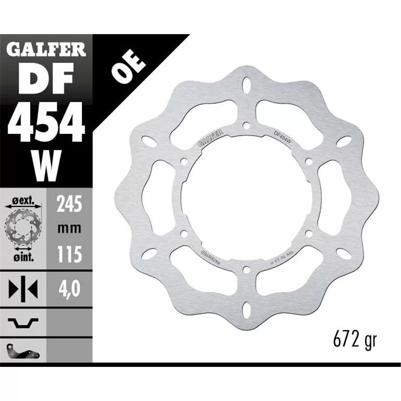 Galfer DF454W Bremsscheibe Wave Fixiert