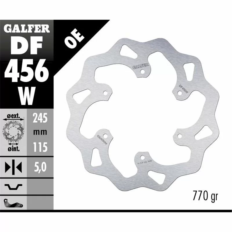 Galfer DF456W Brake Disco Wave Fixed