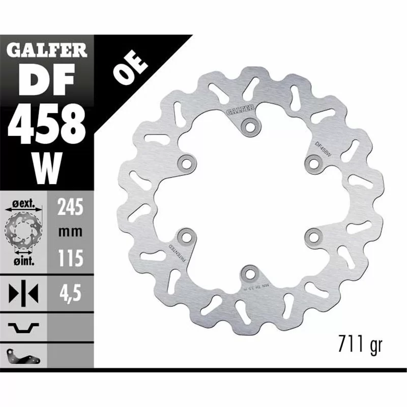 Galfer DF458W Brake Disco Wave Fixed