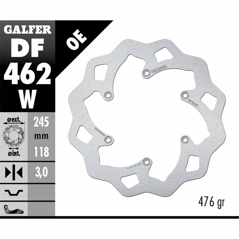 Galfer DF462W Brake Disco Wave Fixed