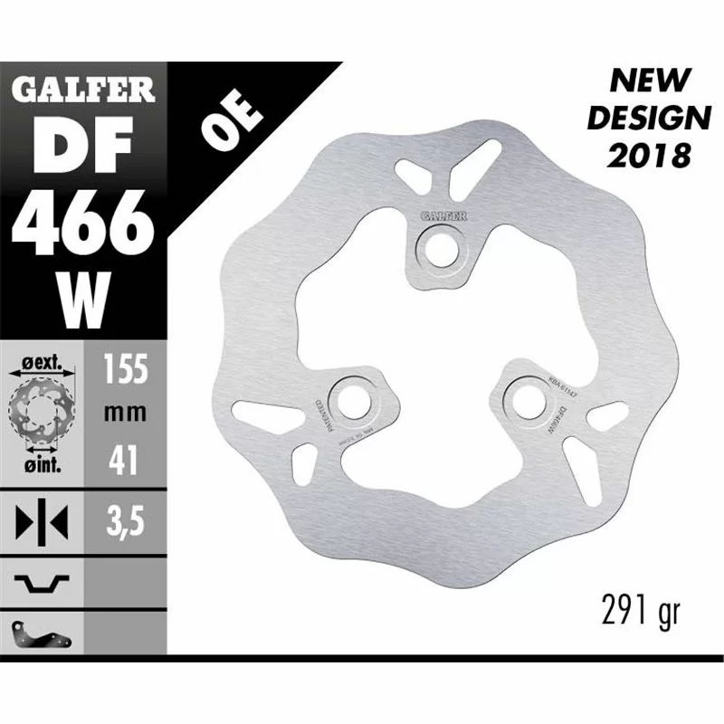 Galfer DF466W Brake Disco Wave Fixed