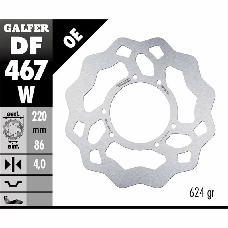 Galfer DF467W Brake Disco Wave Fixed