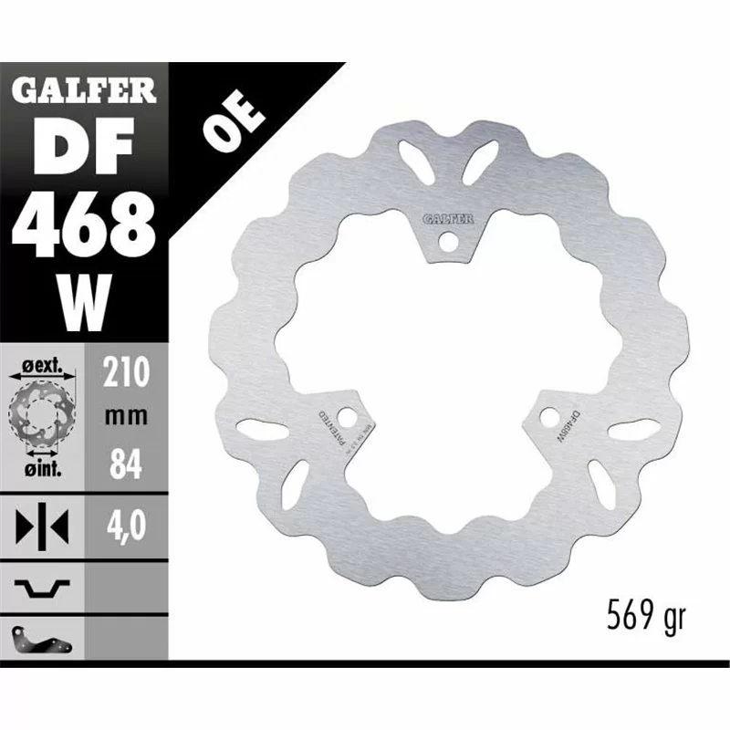 Galfer DF468W Bremsscheibe Wave Fixiert