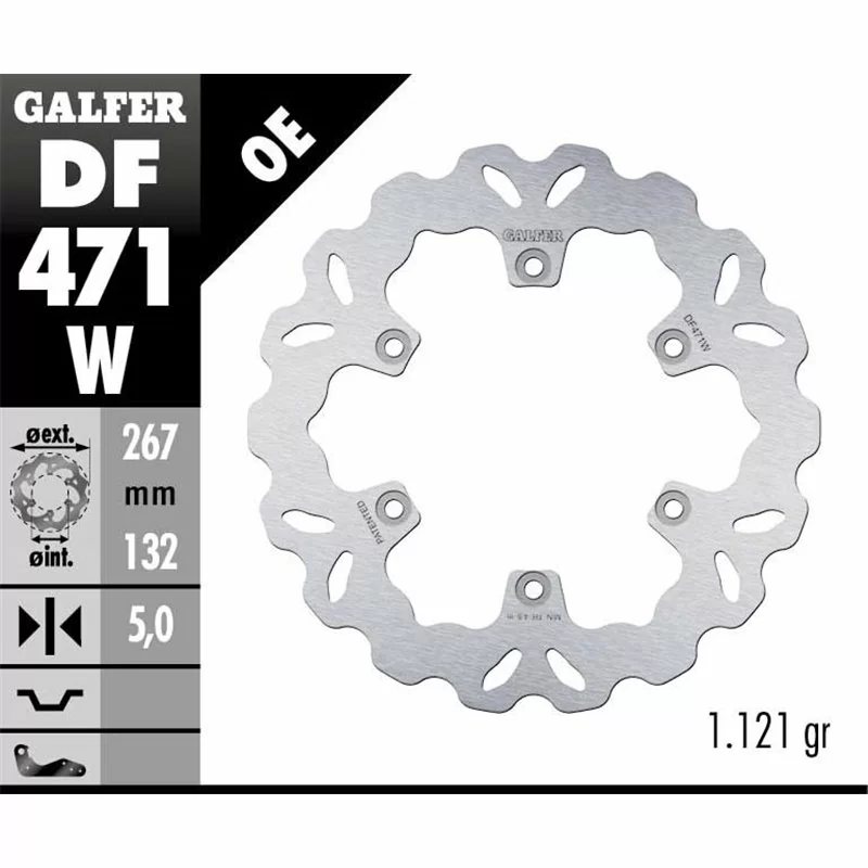 Galfer DF471W Brake Disco Wave Fixed