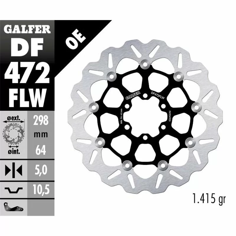 Galfer DF472FLW Bremsscheibe Wave Schwimmend