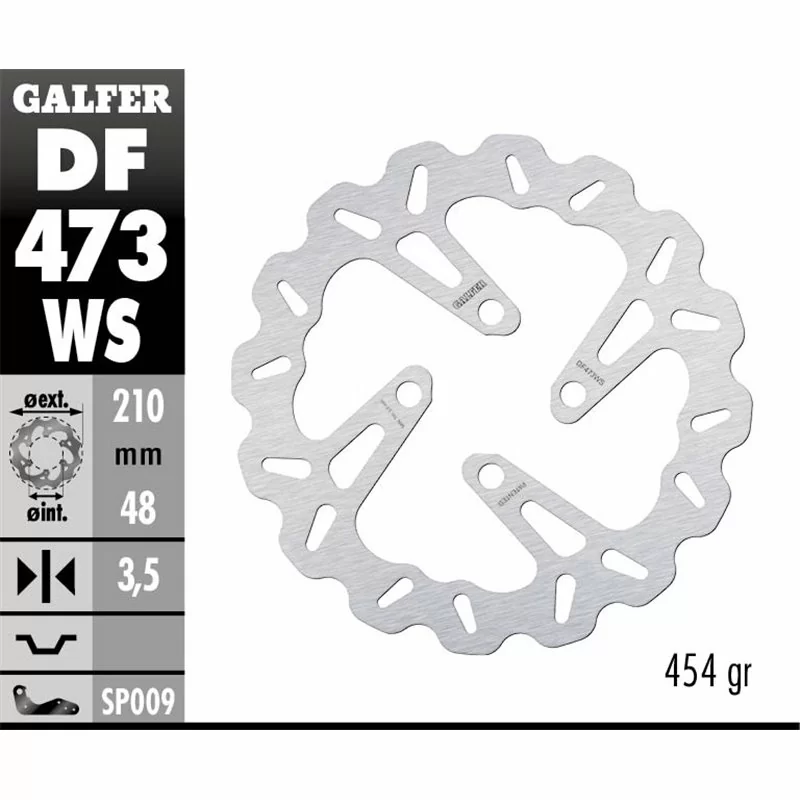 Galfer DF473WS Brake Disco Wave Fixed