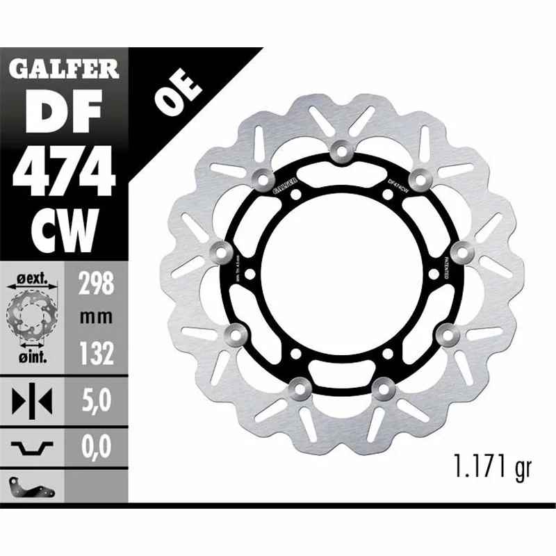 Galfer DF474CW Bremsscheibe Wave Schwimmend