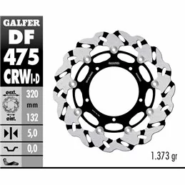 Galfer DF475CRWD Disque de Frein Wave Flottant