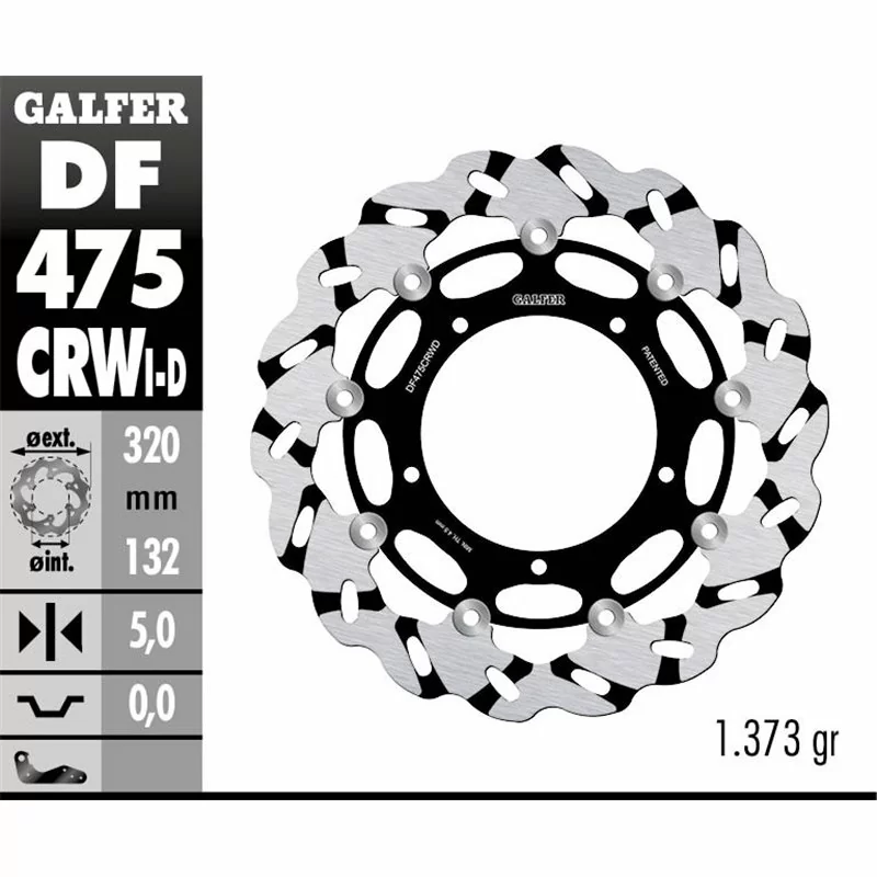 Galfer DF475CRWD Brake Disc Wave Floating