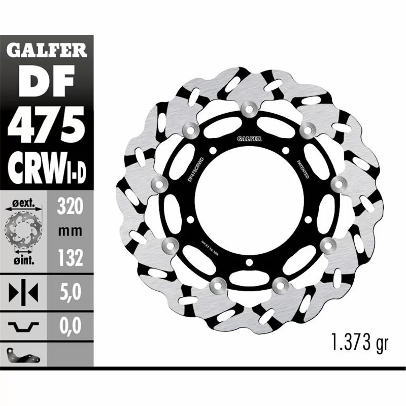 Galfer DF475CRWI Bremsscheibe Wave Schwimmend