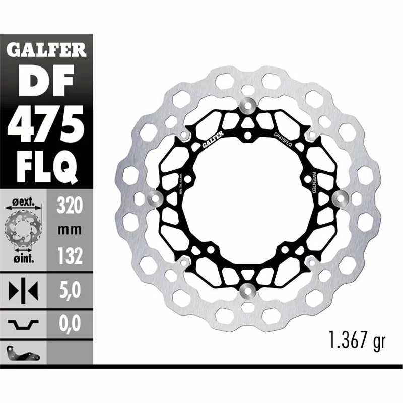 Galfer DF475FLQ Brake Disc Wave Floating