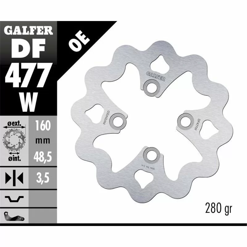 Galfer DF477W Disque De Frein Wave Fixe