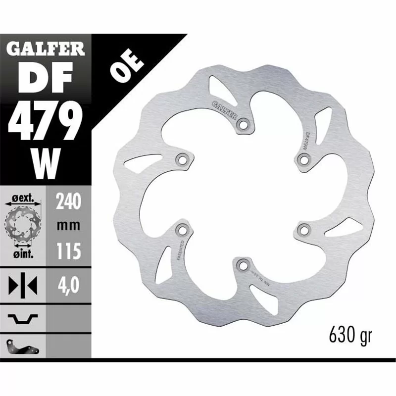 Galfer DF479W Brake Disco Wave Fixed