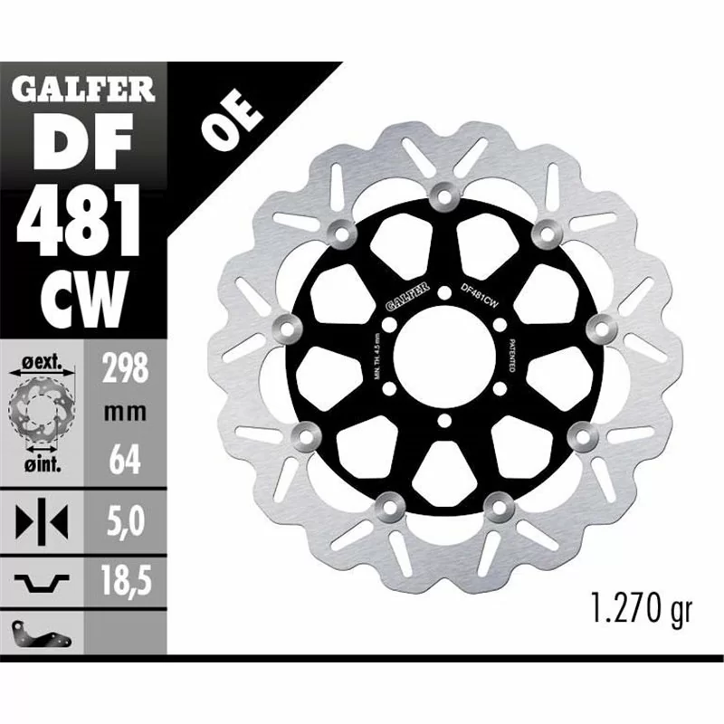 Galfer DF481CW Disco Freno Wave Flottante